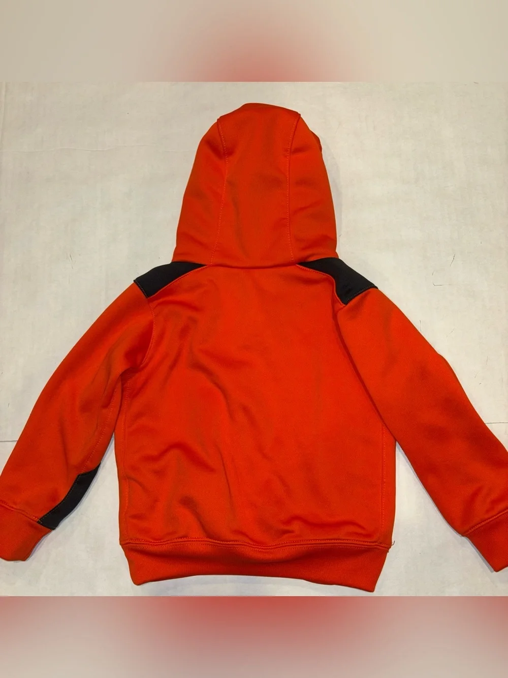 Nike Kids Orange and Black Hooded Sweatshirt